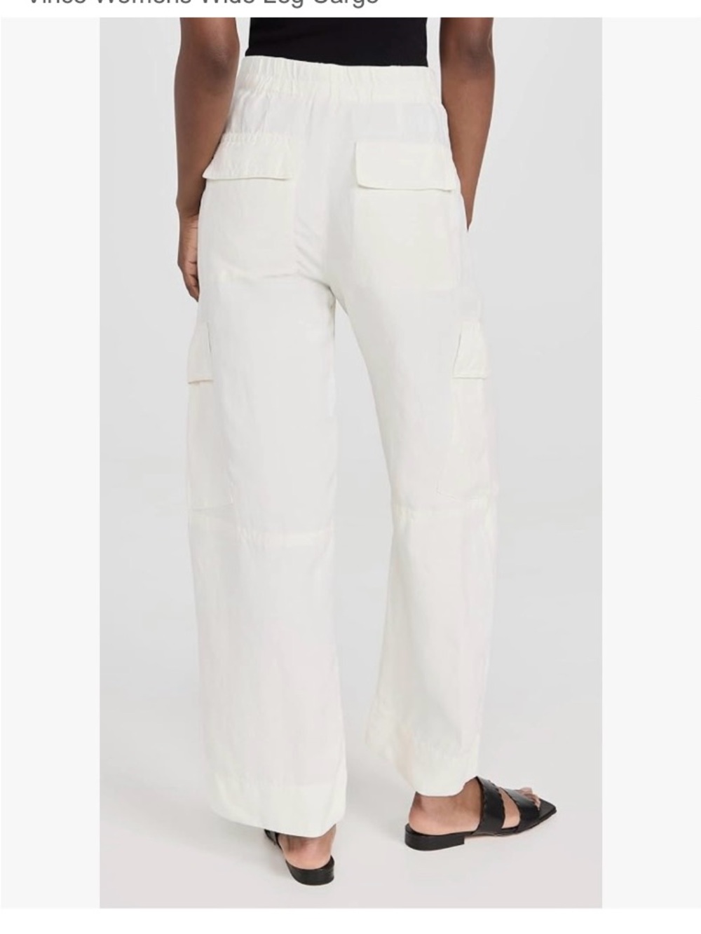 Vince Wide Leg Cargo Pants Bone - Picture 2 of 11